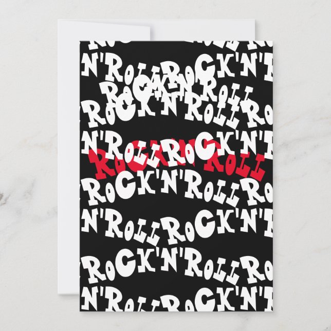 Rock'n'Roll    Invitation (Front)