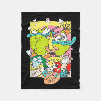 Rockos Modern Life Hilarious Squad Retro Fleece Blanket