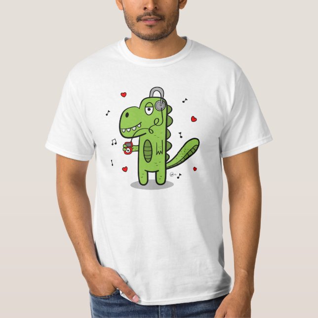 Rockosaur Dinosaur Basic T-Shirt (Front)