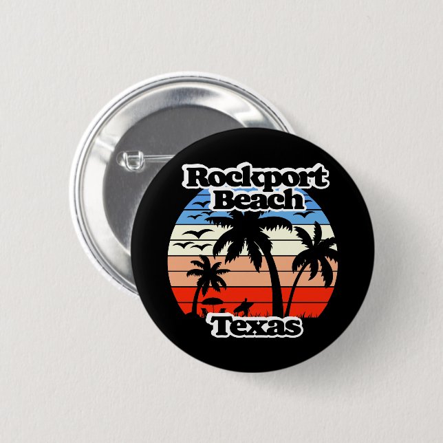 Rockport Beach Texas 6 Cm Round Badge (Front & Back)