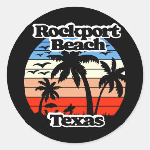 Rockport Beach Texas Classic Round Sticker