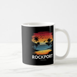 Rockport Beach Texas Surfboard Surfing Vintage  Coffee Mug