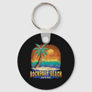 Rockport Beach Texas Vintage Distressed Souvenir Key Ring