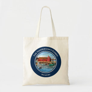 Rockport Harbour Massachusetts New England Paintin Tote Bag