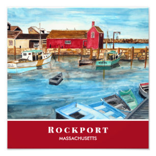 Rockport Harbour Massachusetts New England USA Photo Print