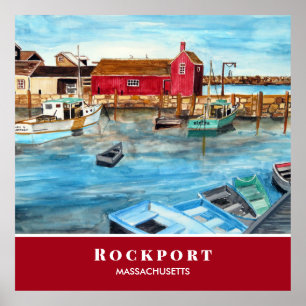 Rockport Harbour Massachusetts New England USA Poster