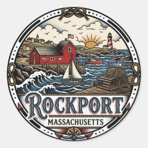 Rockport, Massachusetts Classic Round Sticker
