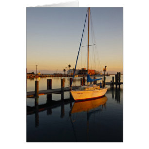 Rockport, Texas harbour at sunset
