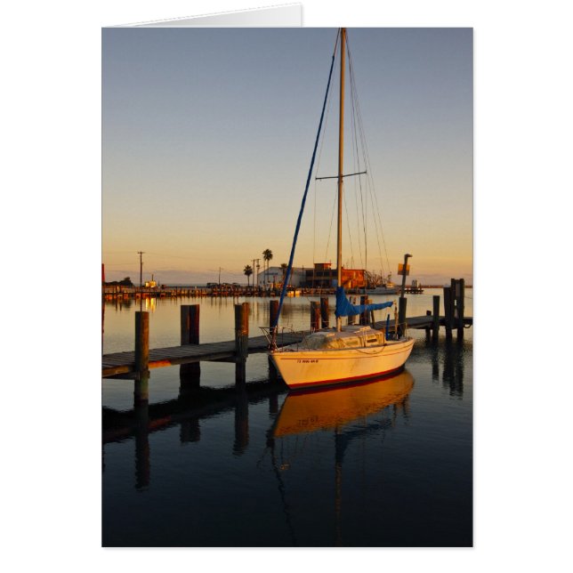 Rockport, Texas harbour at sunset (Front)