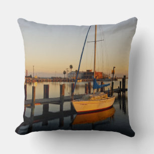 Rockport, Texas harbour at sunset Cushion