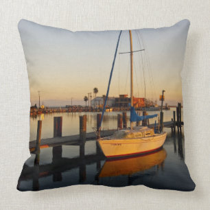 Rockport, Texas harbour at sunset Cushion