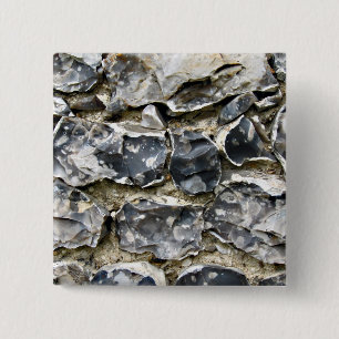 Rocks 15 Cm Square Badge