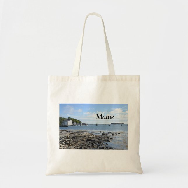 rocks along the Maine coast Tote Bag (Front)