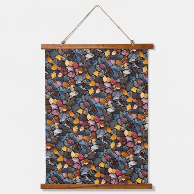 Rocks and Leaves Hanging Tapestry (Front)