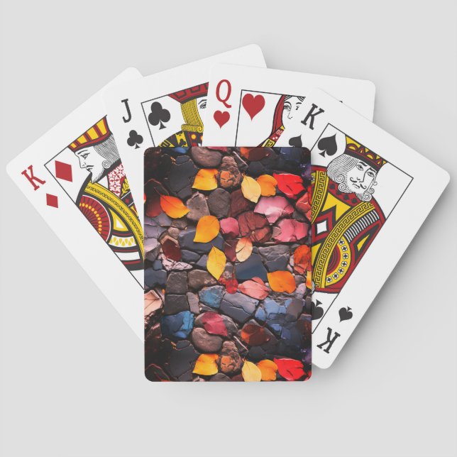 Rocks and Leaves Playing Cards (Back)