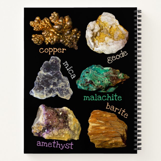 Rocks and Minerals Nature Photography Notebook (Back)