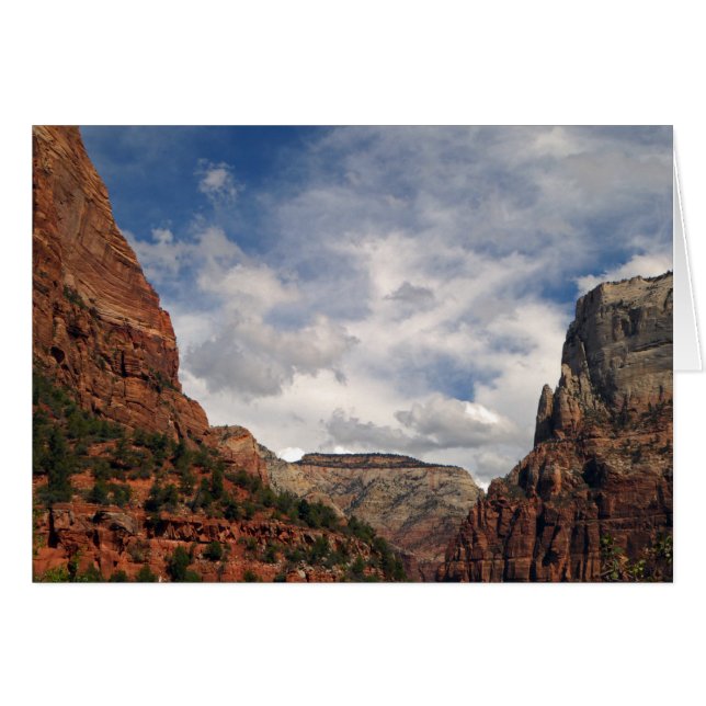 Rocks and Sky Zion National Park Utah Blank Card (Front Horizontal)