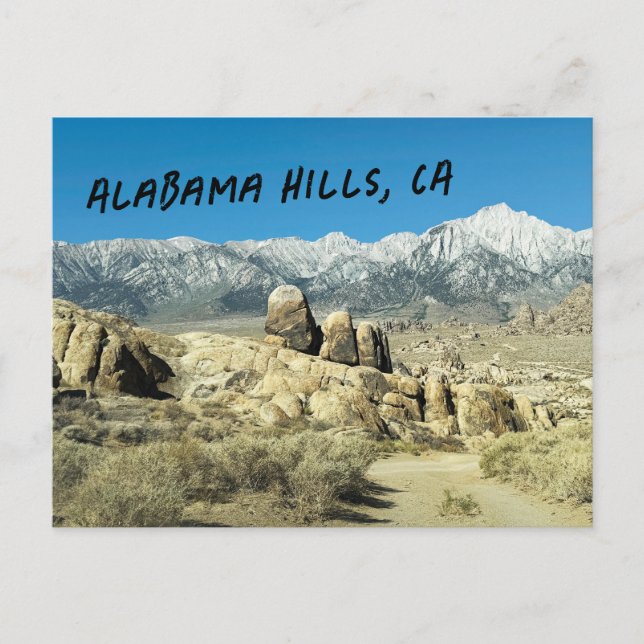 Rocks at Alabama Hills Postcard (Front)