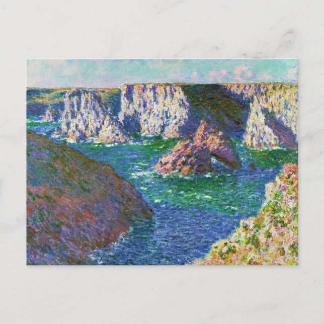 Rocks at Belle-Ile Claude Monet Postcard (Front)