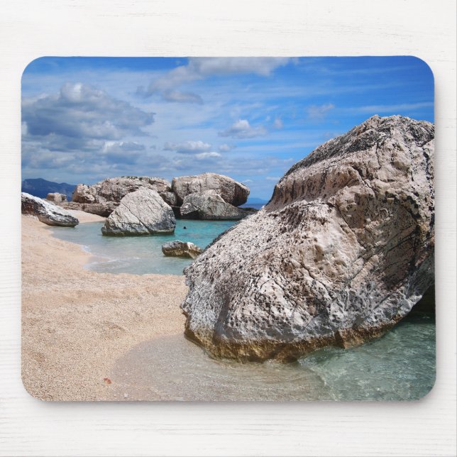 Rocks at Cala Mariolu beach in Sardinia mousepad (Front)
