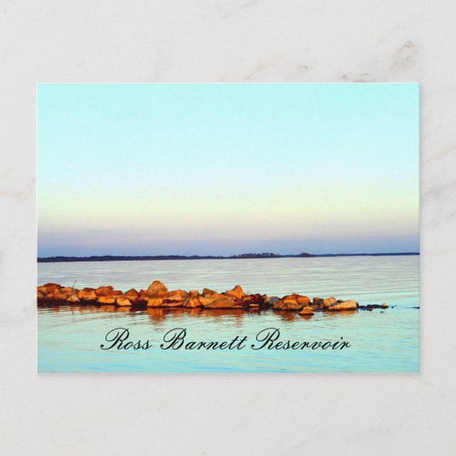 Rocks at Sunset - Ross Barnett Reservoir Postcard (Front)