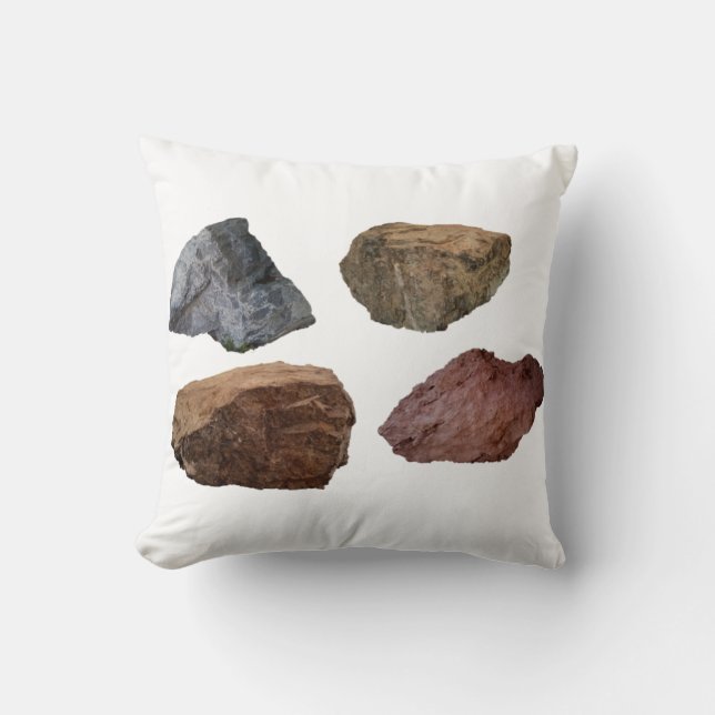 Rocks granite limestone stones cushion (Front)