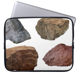 Rocks granite limestone stones laptop sleeve