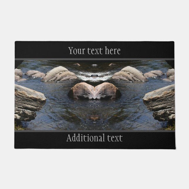 Rocks In Stream Nature Personalised Doormat (Front)