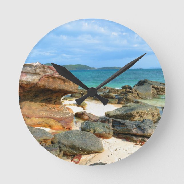 Rocks in Thailand Round Clock (Front)