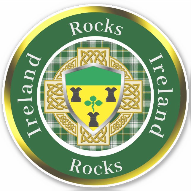 Rocks Irish Shield/Celtic Cross Personalised (Front)