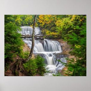Rocks National Lakeshore, Sable Falls Poster