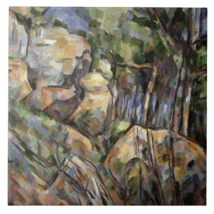 Rocks near the Caves below the Chateau Noir, c.190 Ceramic Tile