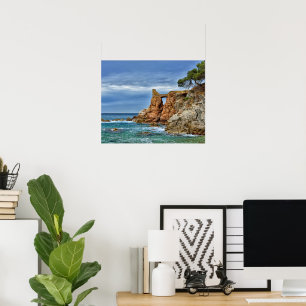 Rocks on Mediterranean coast Poster