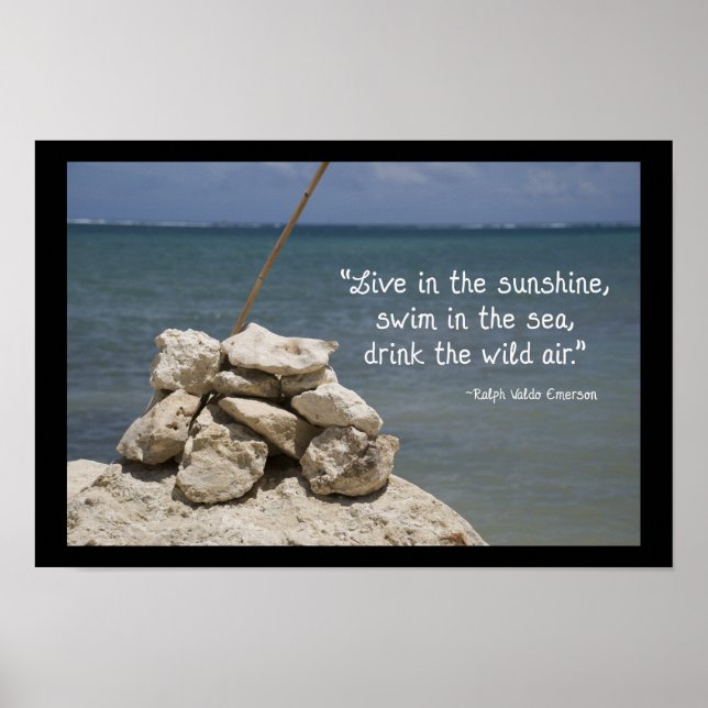 Rocks on the Tropical Beach Poster (Front)