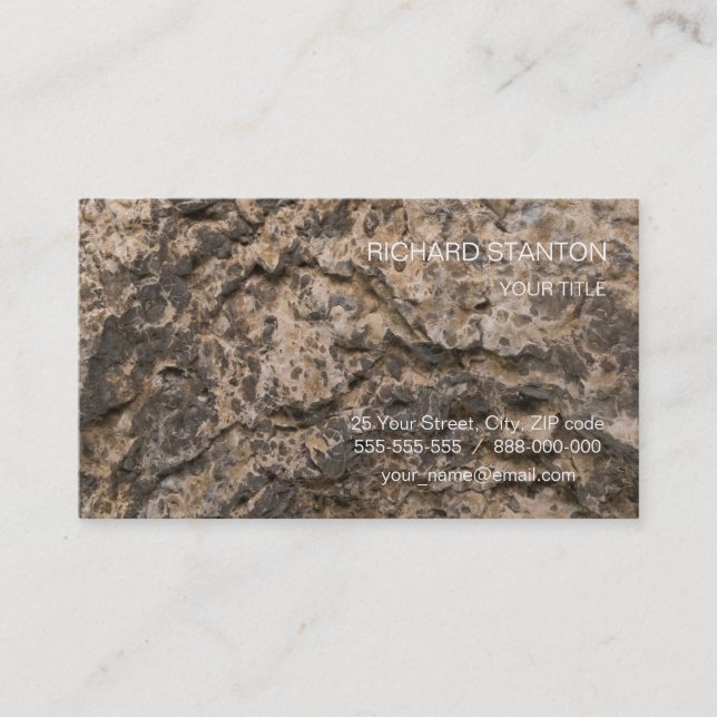 Rocks pattern business card (Front)