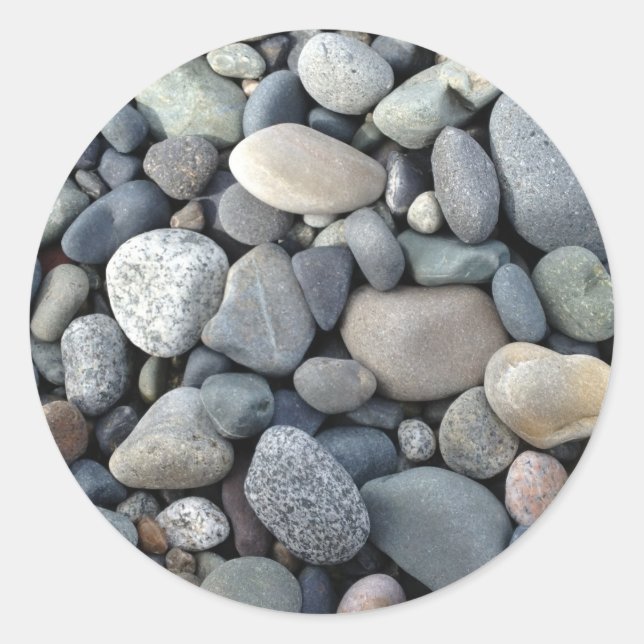 Rocks, pebbles, stones classic round sticker (Front)