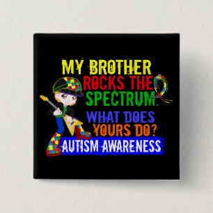 Rocks Spectrum Autism 15 Cm Square Badge