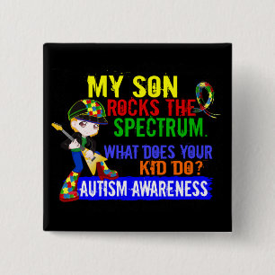 Rocks Spectrum Autism Son 15 Cm Square Badge