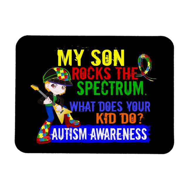 Rocks Spectrum Autism Son Magnet (Horizontal)