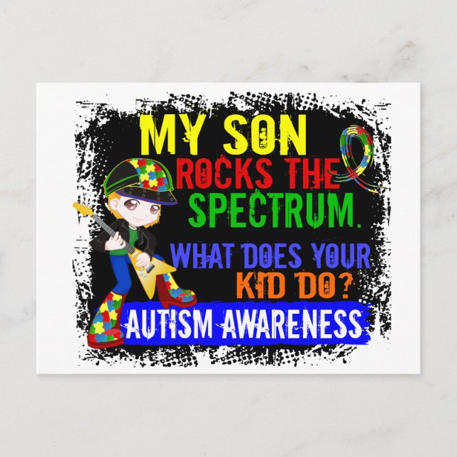 Rocks Spectrum Autism Son Postcard (Front)