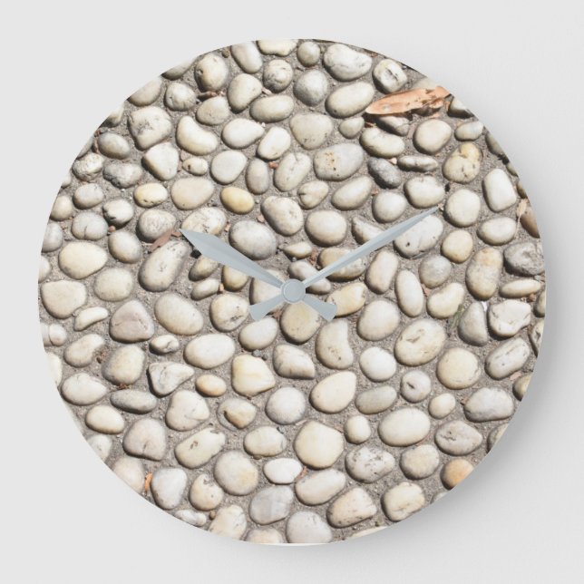 Rocks Stones Cobblestone Pathway Nature Photograph Large Clock (Front)