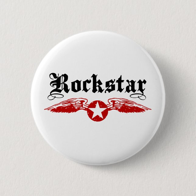 Rockstar 6 Cm Round Badge (Front)