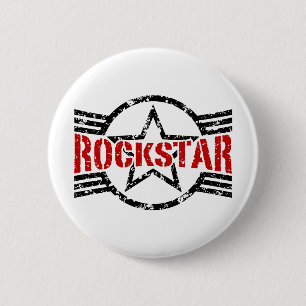 Rockstar 6 Cm Round Badge