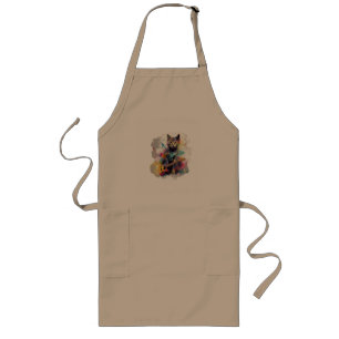 rockstar cat cat lover design long apron