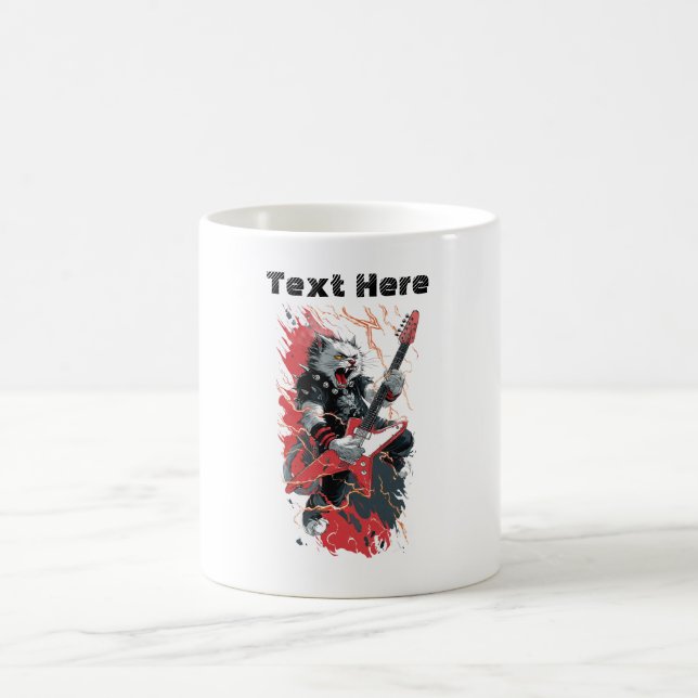 Rockstar Cat Coffee Mug (Center)