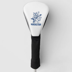 Rockstar Cat Guitar Vintage Engraving Shirt Design Golf Head Cover