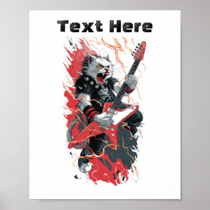 Rockstar Cat Poster