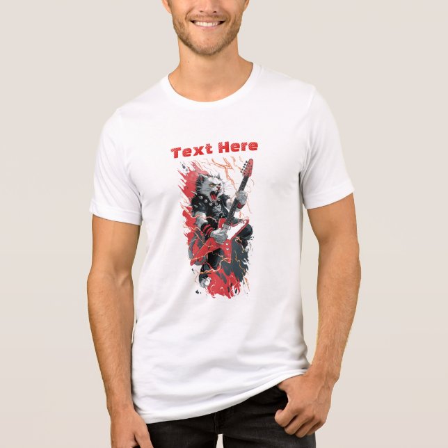 Rockstar Cat Tri-Blend Shirt (Front)