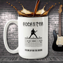 Rockstar Dad Cool Guitar Chord Musician Coffee Mug