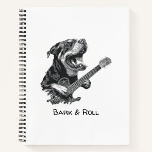 Rockstar Dog Guitar – Vintage Music Animal Notebook